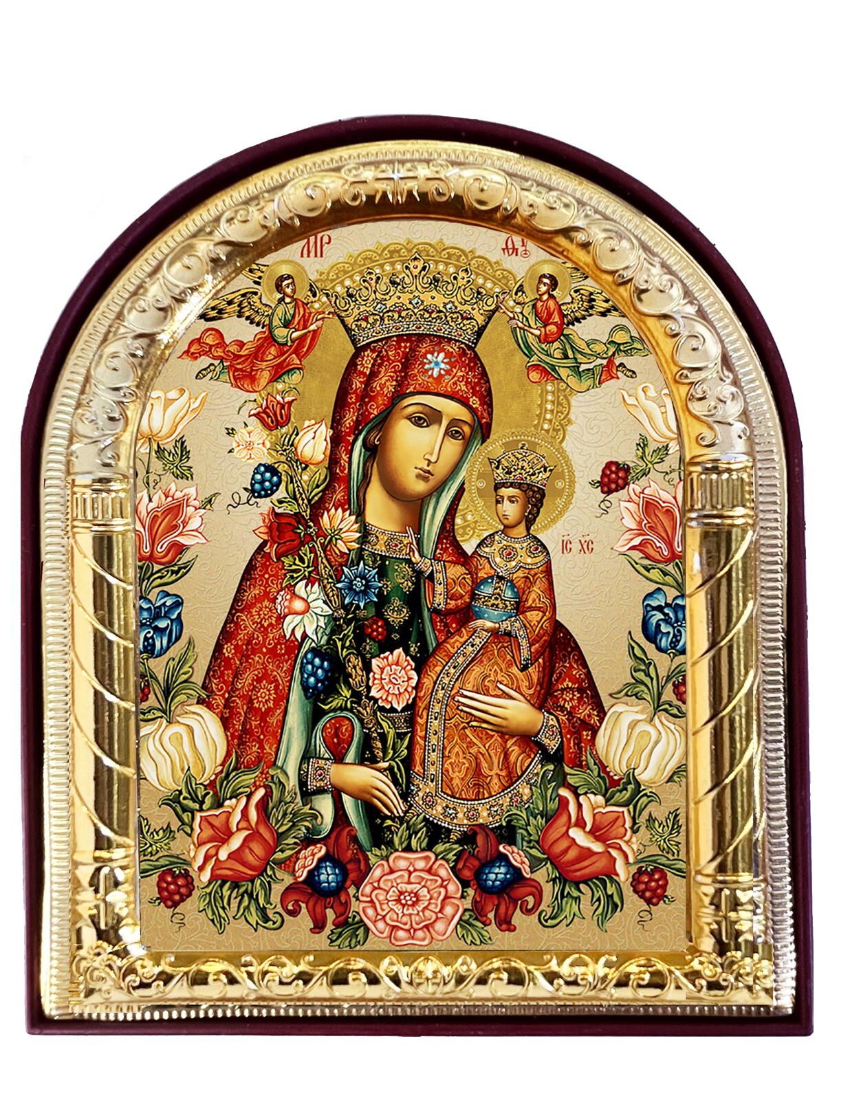 Virgin Mary Christ Icon Catholic Orthodox Christian Icon of Saint Mary Arched