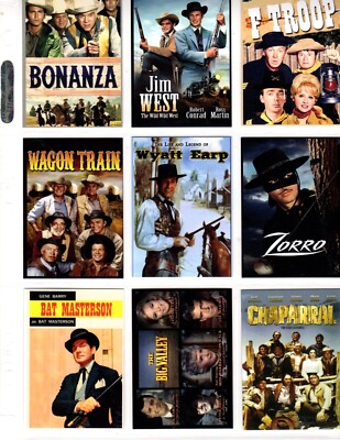 GREAT TV   WESTERNS    CUSTOM TRADING CARD 18 CARDS SERIES 2 SET