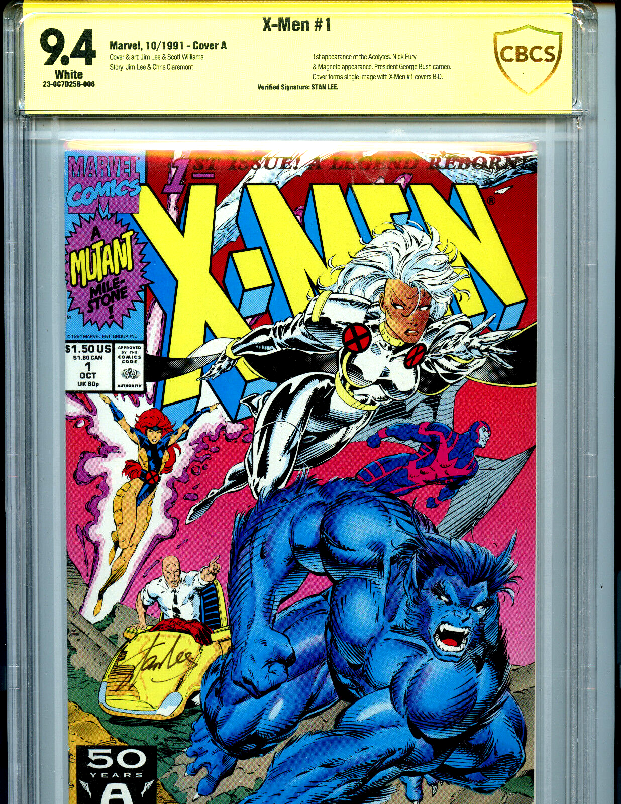 X-Men #1A CBCS 9.4 ASP BGS Verified Stan Lee Signature