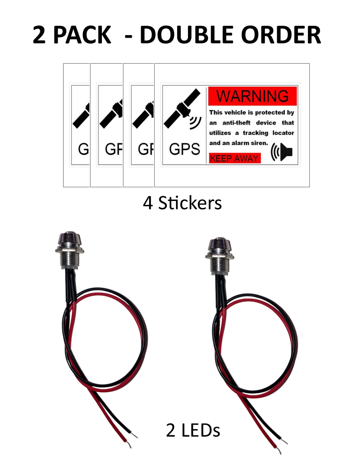 Red or Blue Blinking LED lights / Fake Car Alarm Indicator +