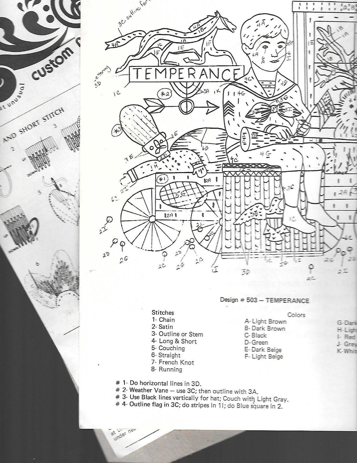 Custom Needleworks C503 Temperance  Crewel Embroidery Kit 15