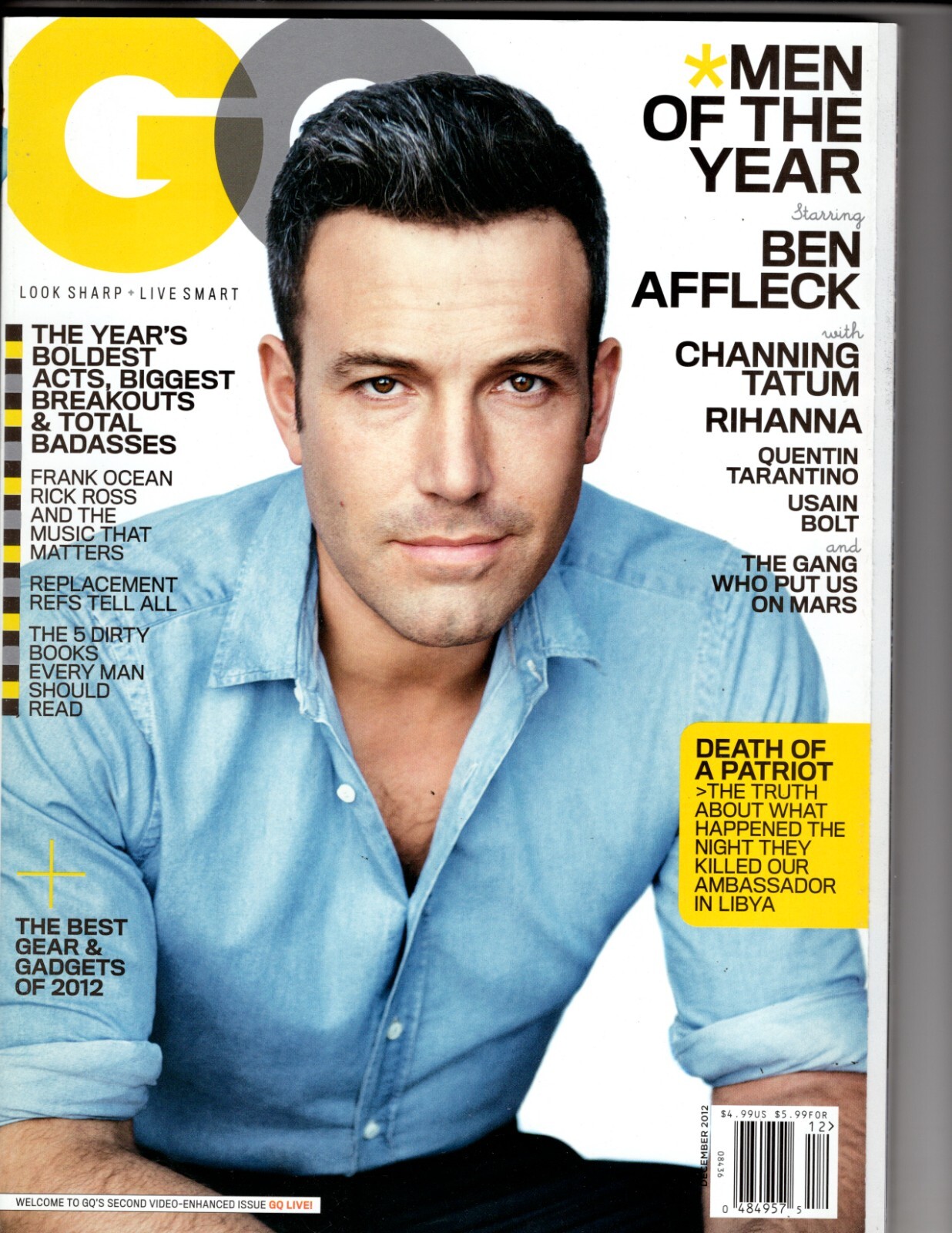 GQ MAGAZINE December 2012 Men the Year BEN AFFLECK Frank