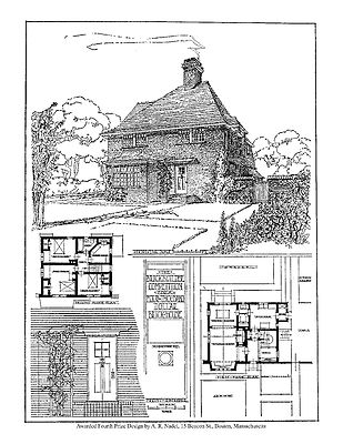 House Design Competitions Book 8 Drawings A House of Brick of Moderate Cost 1910