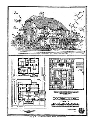 House Design Competitions Book 8 Drawings A House of Brick of Moderate Cost 1910