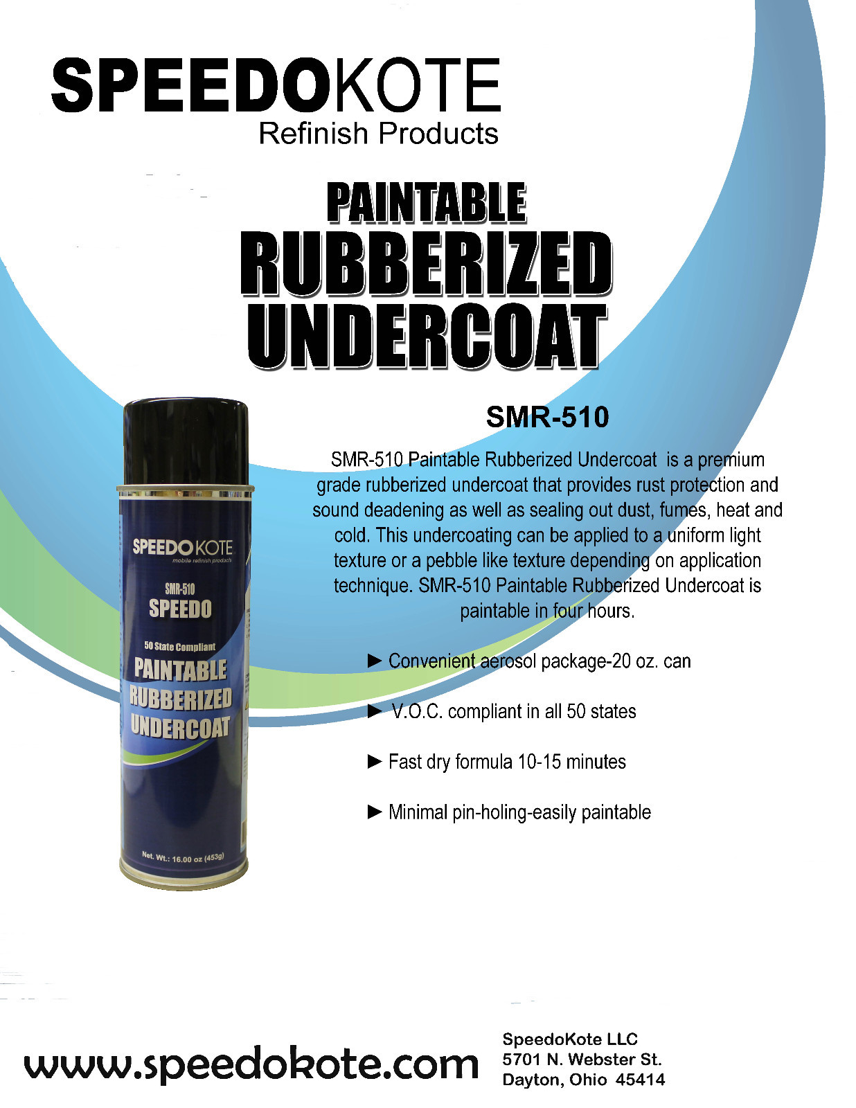 Paintable Rubberized Black Undercoat , Automotive Grade, 16 Oz. Aerosol