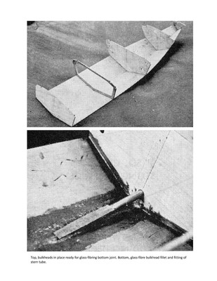 Model Racing Boat Full Size Printed Plan & Article Cachalot for Radio Control