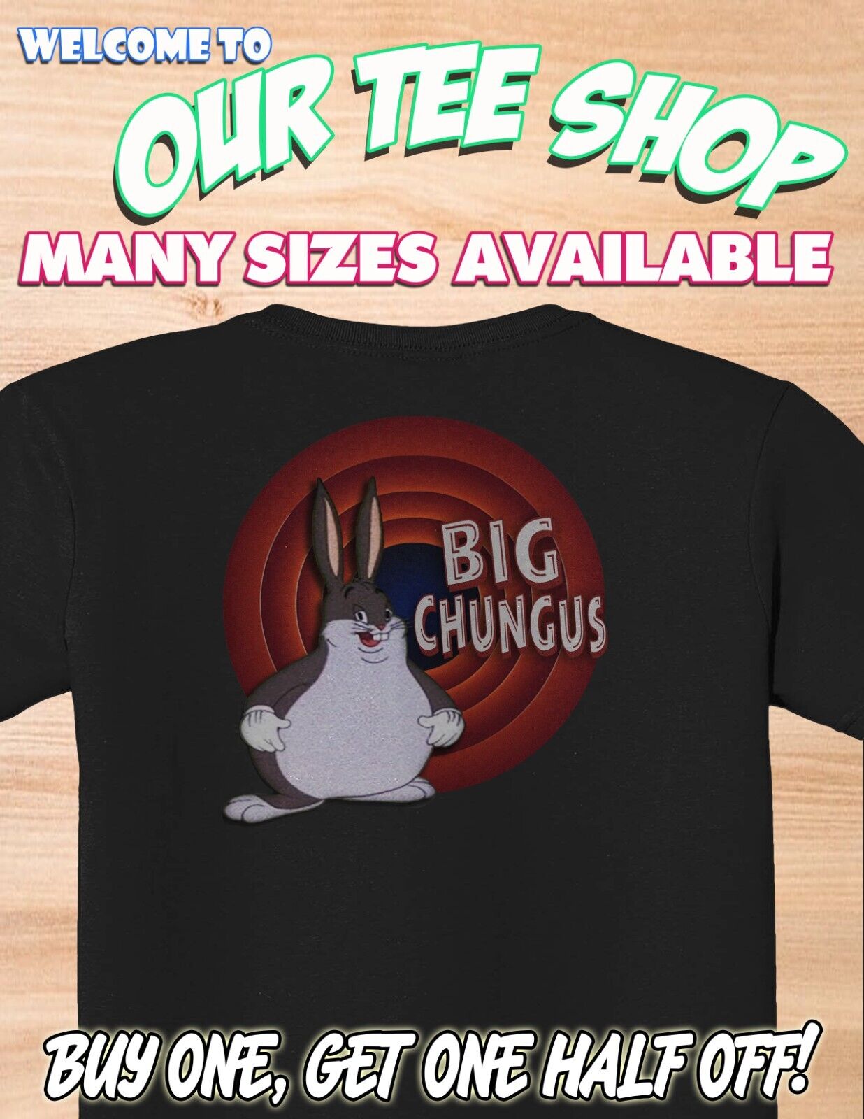 Big Chungus Meme Red Box Logo Bunny Rabbit T-Shirt Big Chungus Meme Red Box Logo Bunny Rabbit T-Shirt