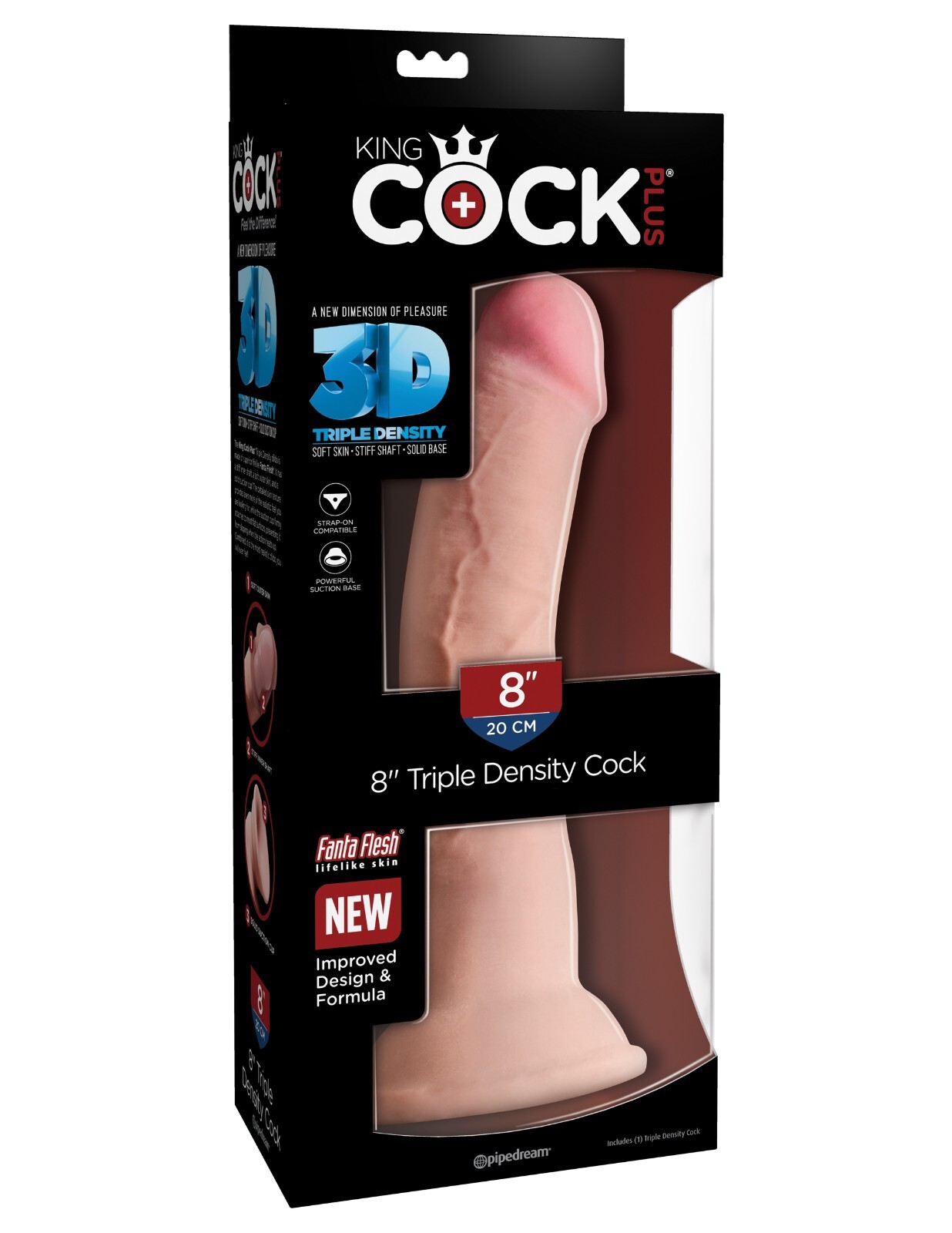 King Cock Plus 8" Triple Density Dildo