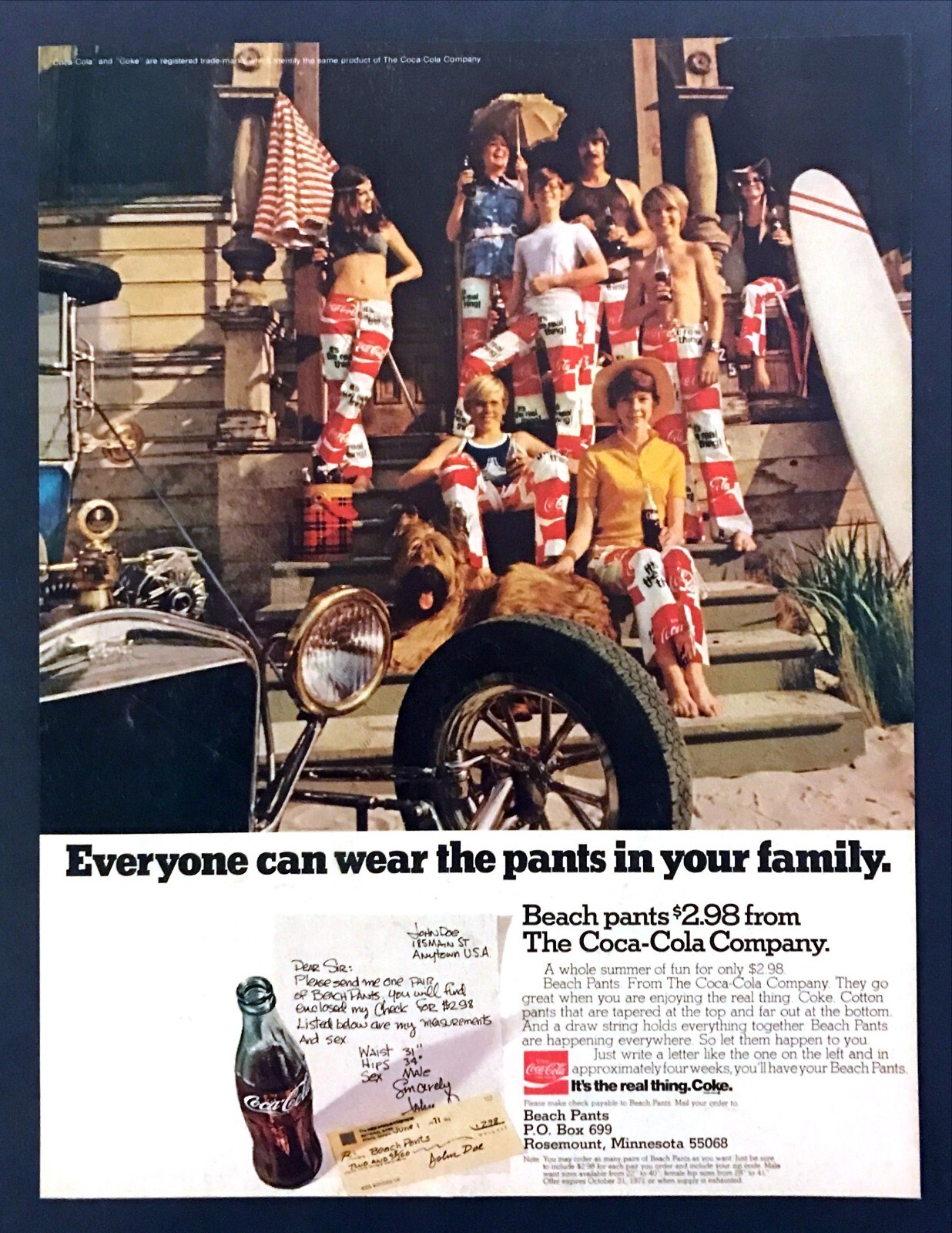 70s coca−cola vintage pants Vtg 70s Enjoy Coca-Cola it's the real thing! Pants Coke Draw
