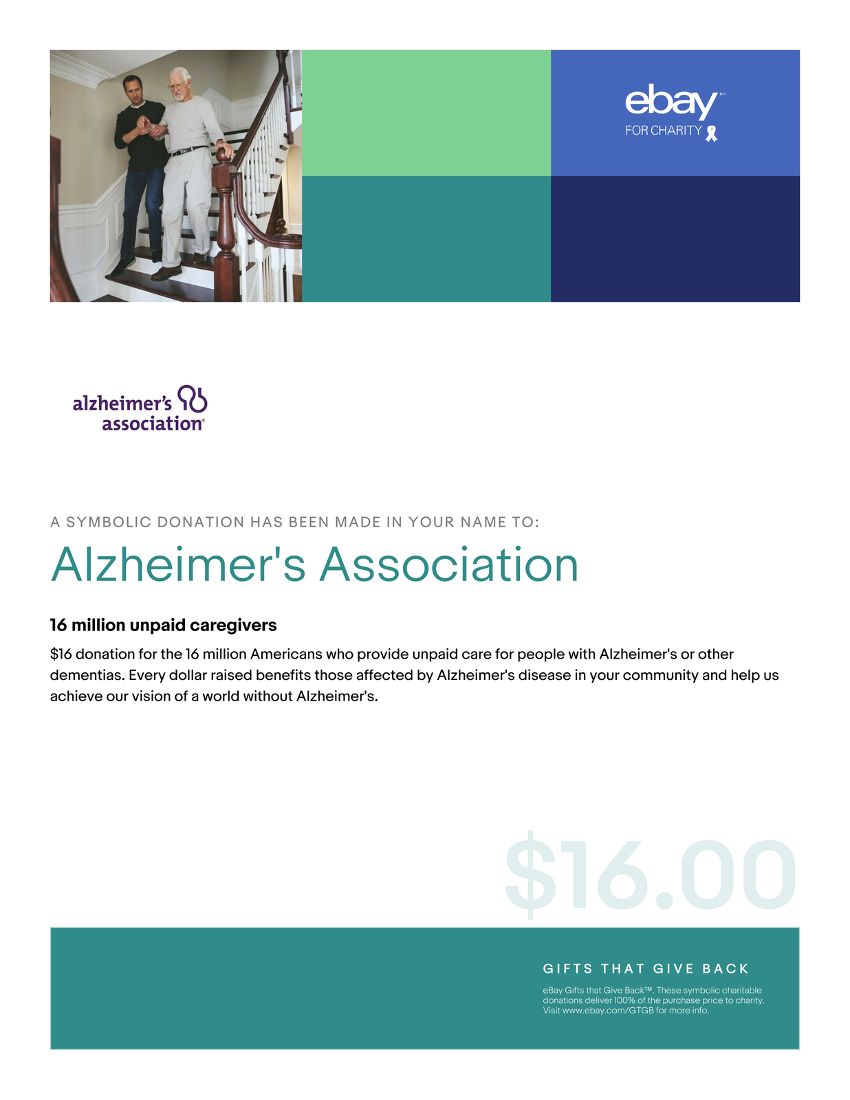 Alzheimers Association Donation Receipt Master of Documents
