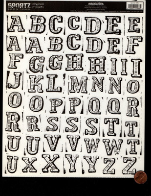 HTF 2004 Creative Imaginations SPORTZ Alphabet Stickers Sports - 1 Sheet