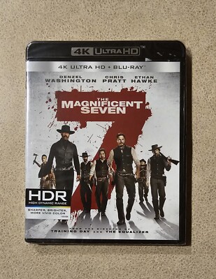 The Magnificent Seven 4K UHD + Blu-ray Denzel Washington Brand New Sealed 