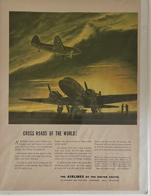 American Airlines Info Advert - Air Transport Association - 1940's