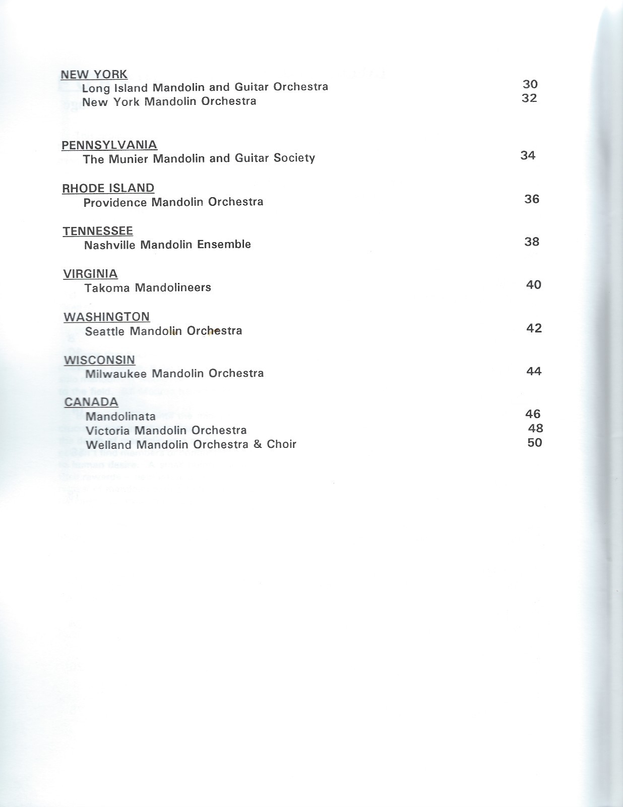 Mandolin Orchestras of North America, Year 2000, pub. by Plucked String, Inc.