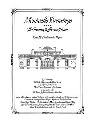 Monticello Drawings The Thomas Jefferson Home Architectural
