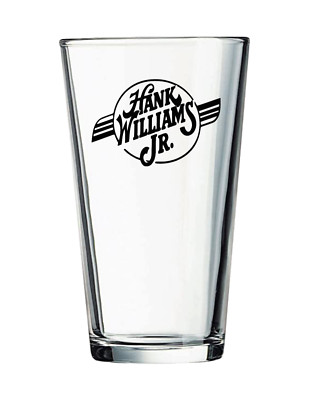 Hank Williams Jr - Rock and Roll - Country 16oz  Pub Pint Beer Glass Seltzer