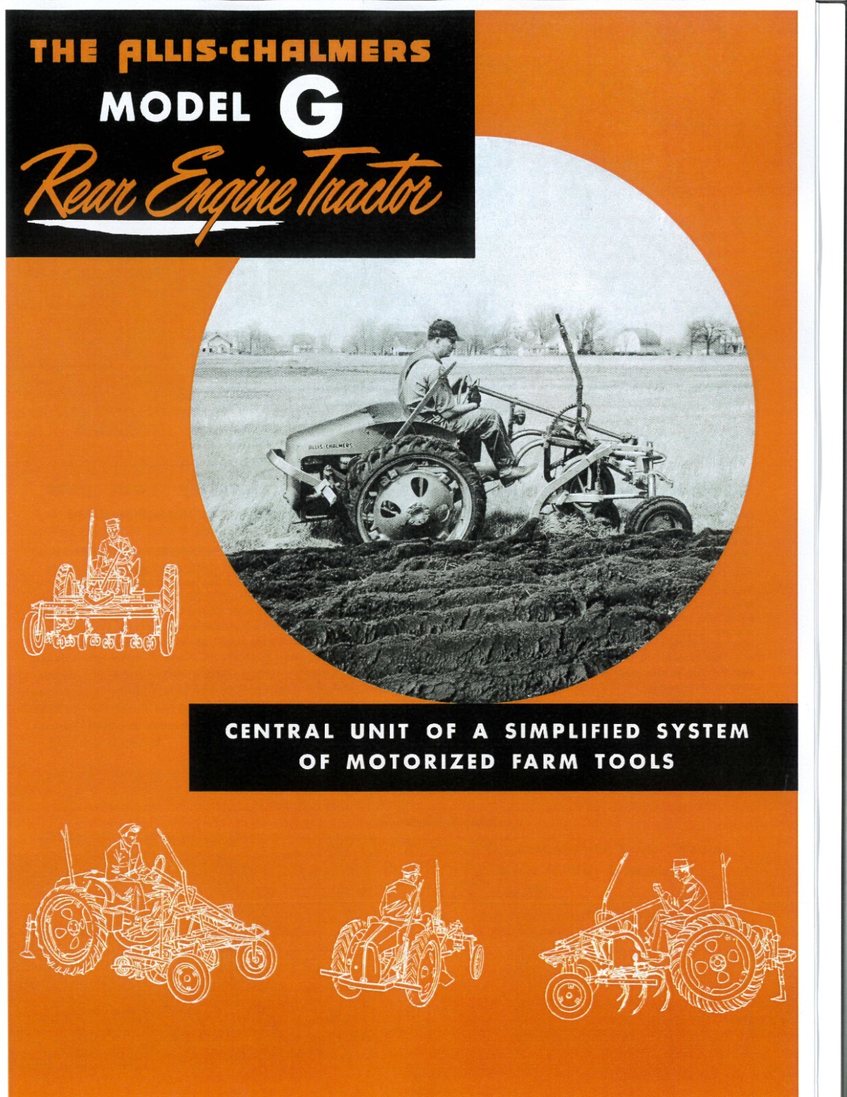 Allis Chalmers G Tractor Color Brochure Implements Tool