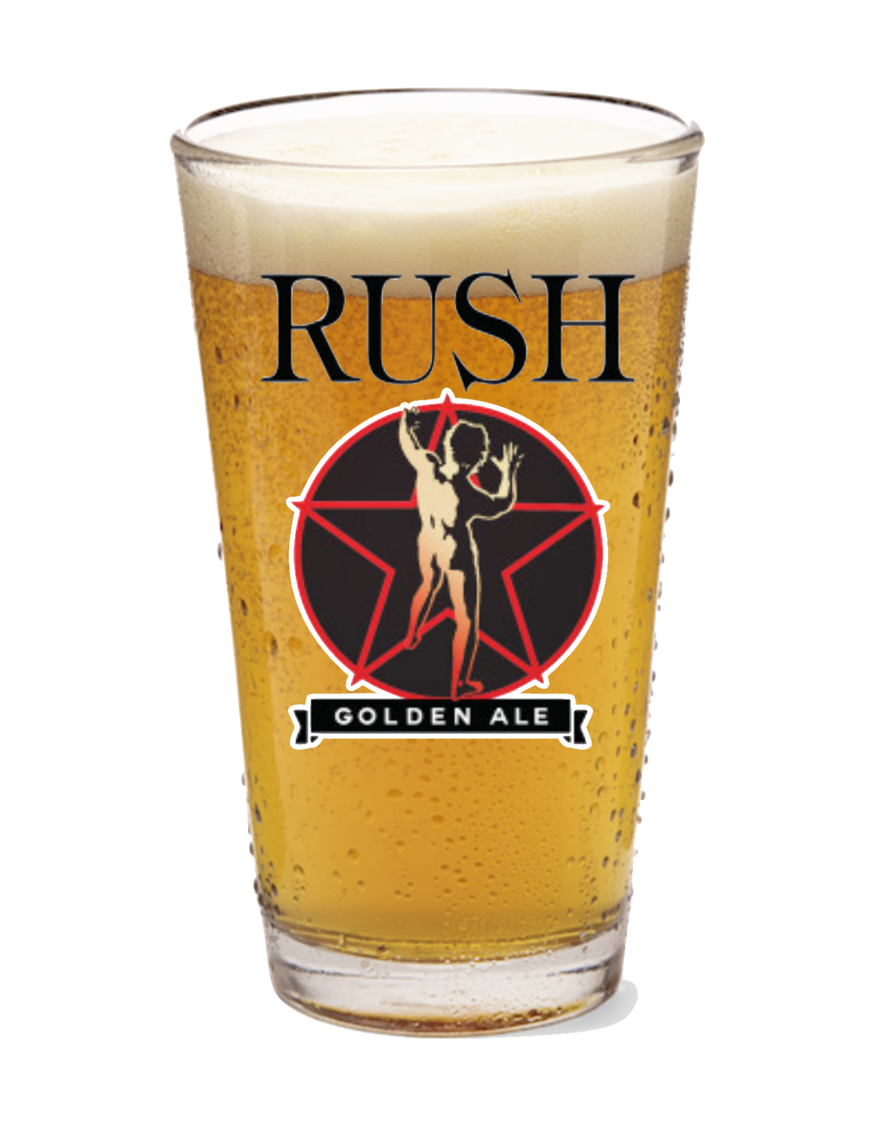 Rush - Rock and Roll - 16oz Pint Beer Glass Pub Barware Seltzer Cocktail Tea 106