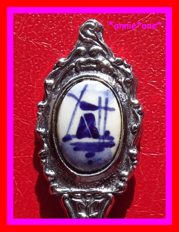 ê§ Porzellan Wappen AndenkenlÃFfel Segelschiff WindmÃHle Holland Niederlande ê§