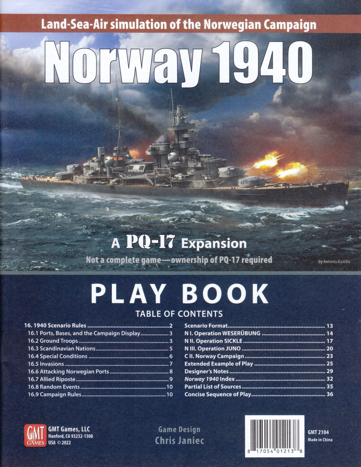 GMT Games: Норвегия, 1940 год: Новое дополнение к PQ-17 в быстрой доставке Ziploc