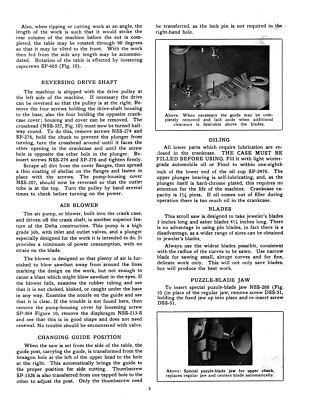 Delta 24" Scroll Saw Older Style Operating, Maintenance & Parts Manual #1954