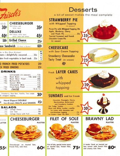 1959 Frisch's Big Boy Menu New Unused NOS