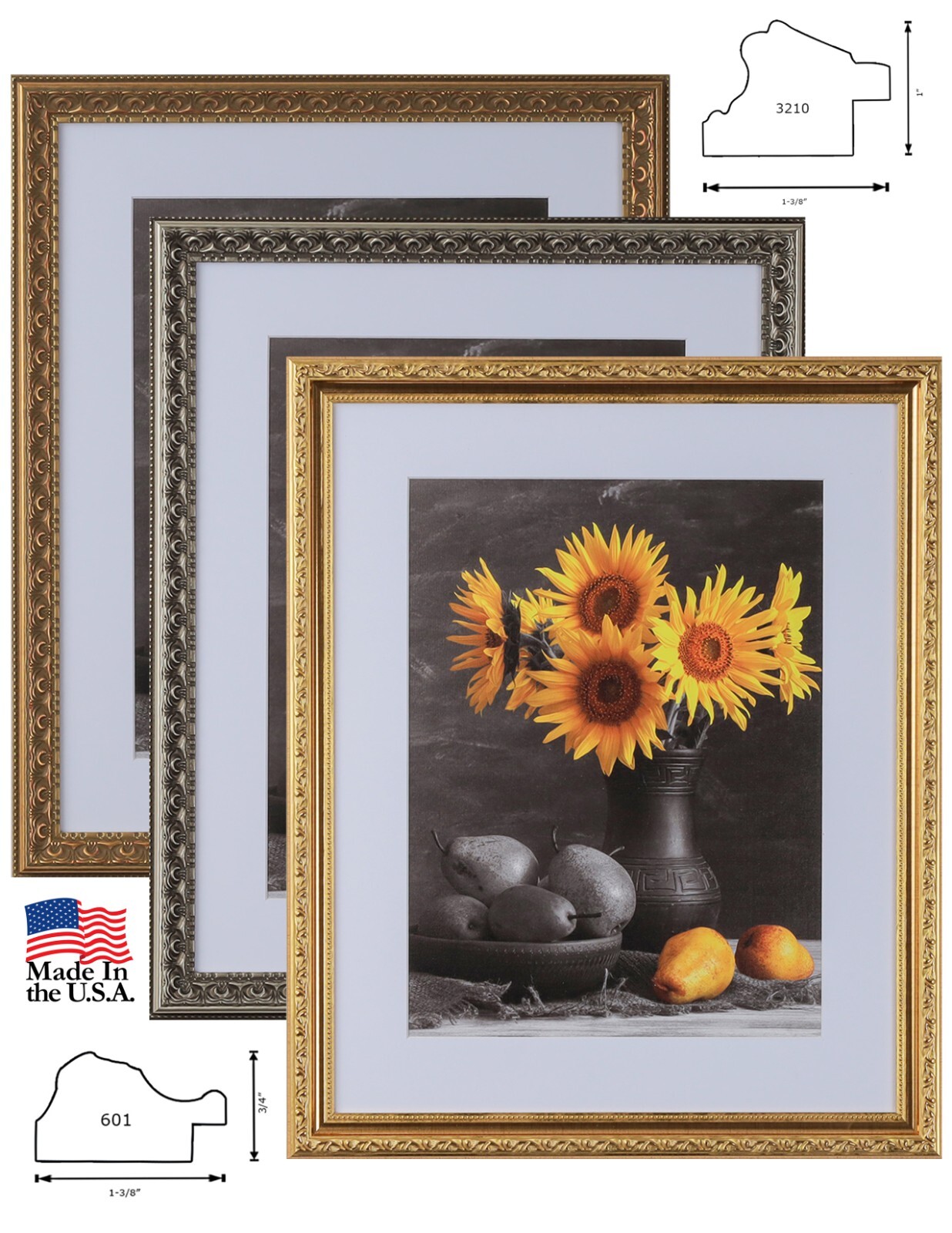 1-3/8" H. Bronze Picture Frame 11x14 12x18 16x20 24x36 30x40 36x36+ 601-299