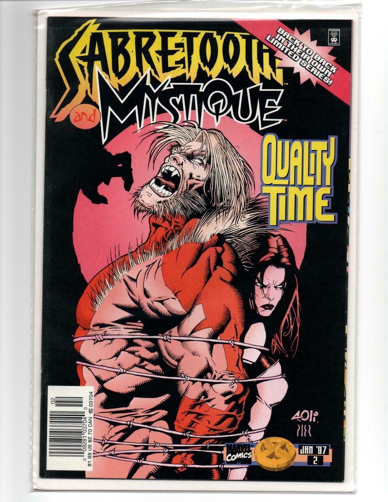 Sabretooth & Mystique #2 January 1997 Comic Book Quality Time Limited Series