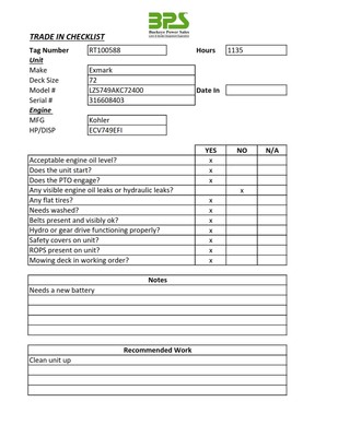 Used Exmark Lazer LZS749AKC72400 72