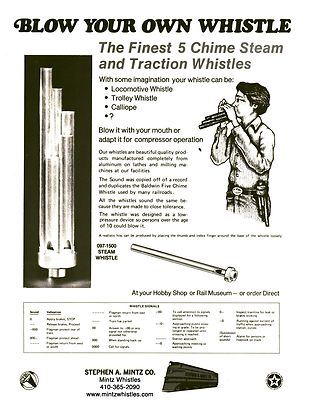 Train / Steam Whistle 5 Tube Aluminum Professional Quality -Threaded Base