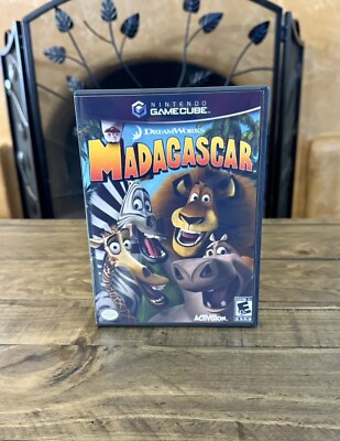 Madagascar (Nintendo GameCube) *Clean Disc* New Cover Art Tested Works Look