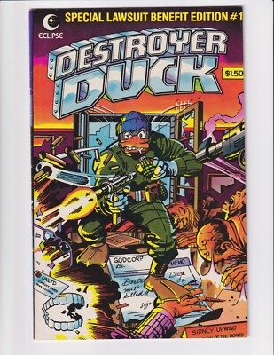 DESTROYER DUCK #1 ECLIPSE COMICS 1982 KIRBY 1ST APPEARANCE GROO SERGIO ARAGONES!