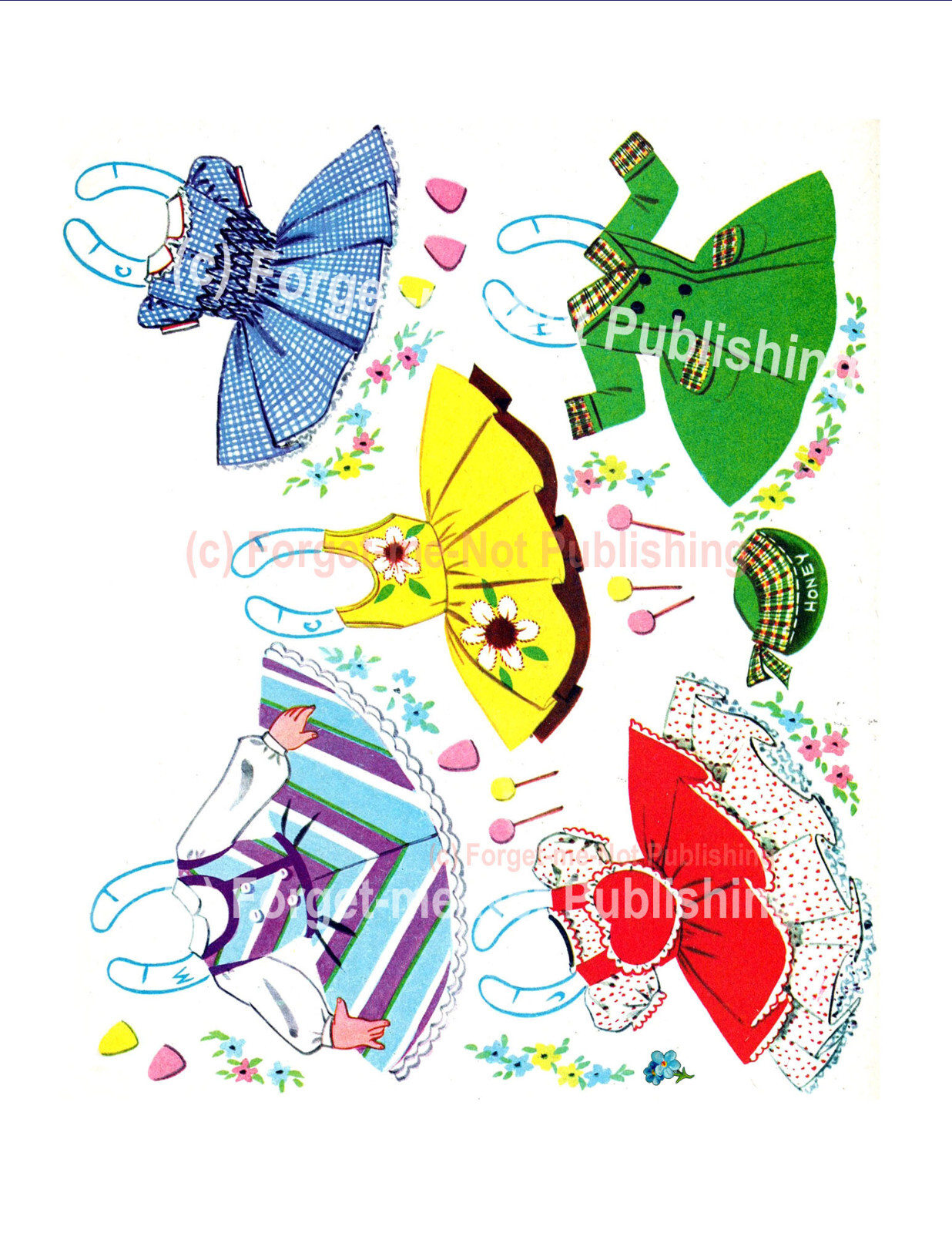 SALE! UNCUT-  DAINTY DOLLIES, Restored Vintage Paper Doll Book #3087