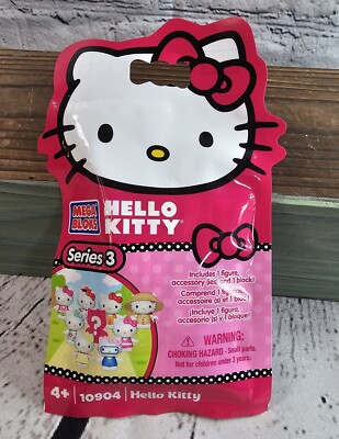 Hello Kitty Mega Blocks Series 3 Surprise Blind Bag Mystery Pack Sealed  2013