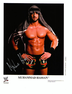 Rare WWE Muhammad Hassan Promo Picture Signed