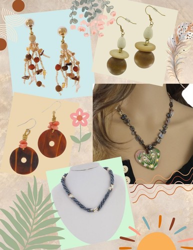 Heart Shell Pearl Tassel Bear Earring