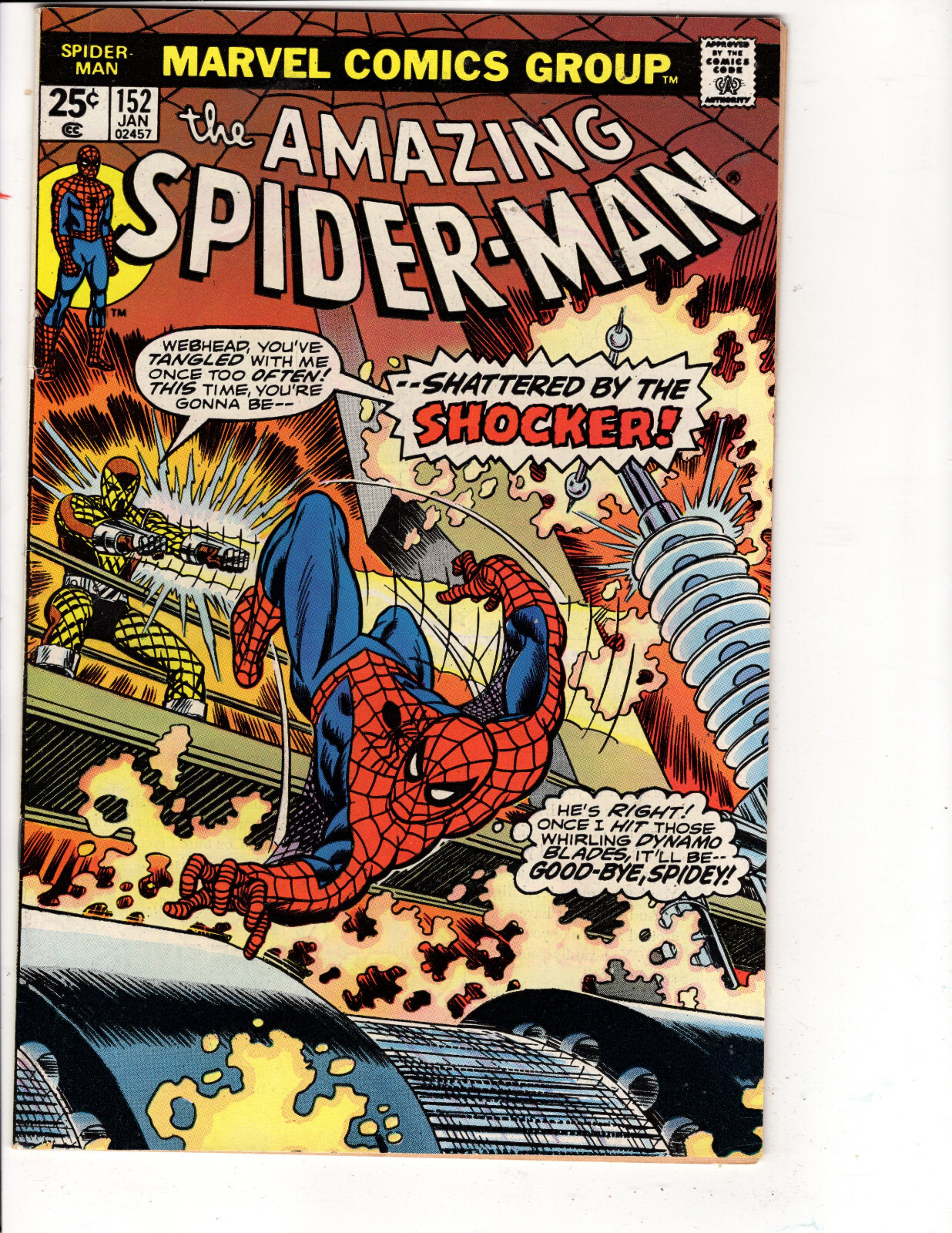 AMAZING SPIDER-MAN #152 vs SHOCKER (Marvel Comics 1976) | eBay