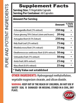 antioxidant enzyme - ADVANCED ADAPTOGEN COMPLEX - rhodiola rosea supplement 3Bot