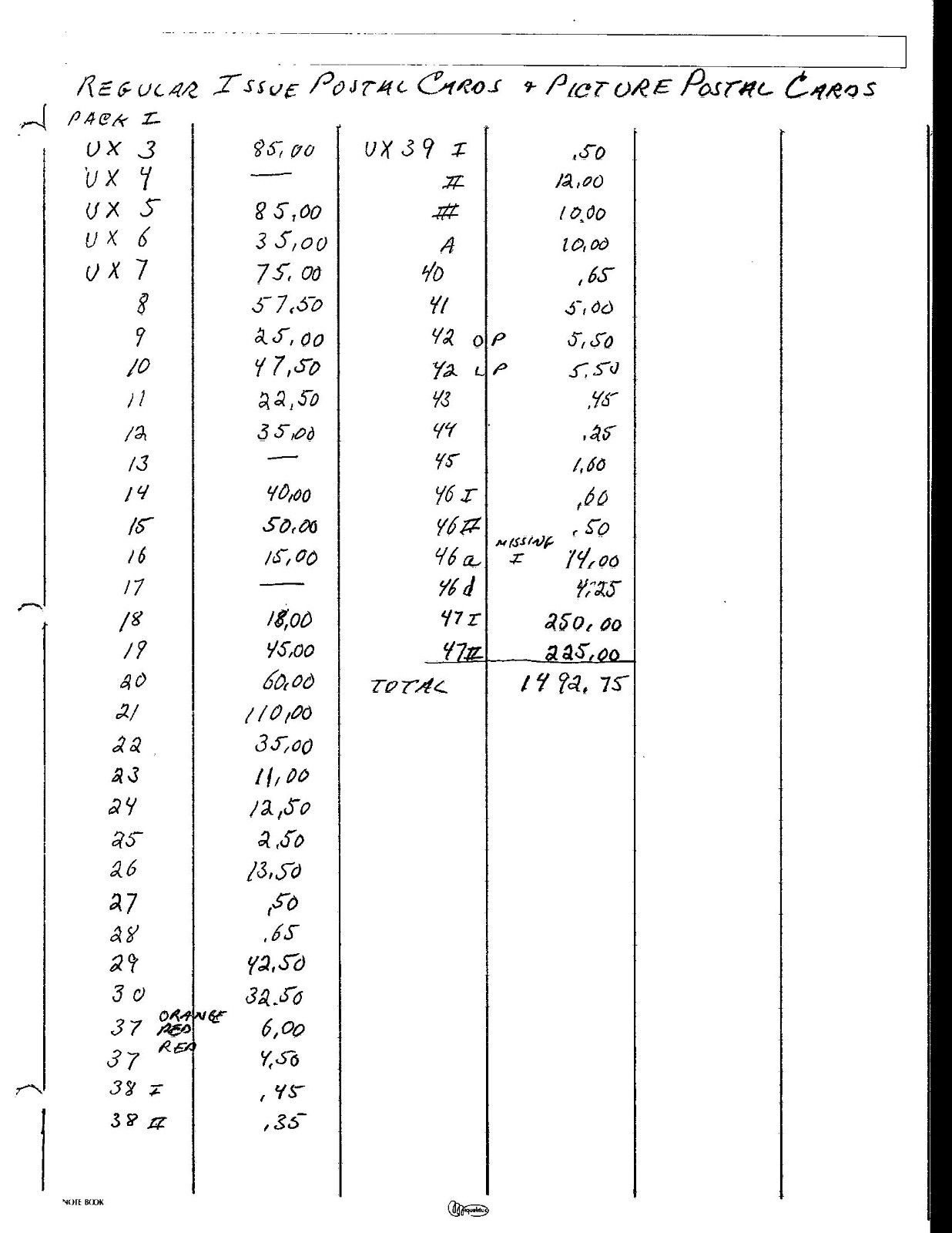 Postal Card Ready Made Collection, UX 3//647 Catalog value $2645.+!! Mint Set