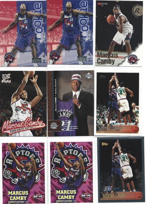 MARCUS CAMBY 9 CARD LOT 5 ROOKIES 3 BASE 1 & 1 TOPPS NBA 50 TORONTO RAPTORS