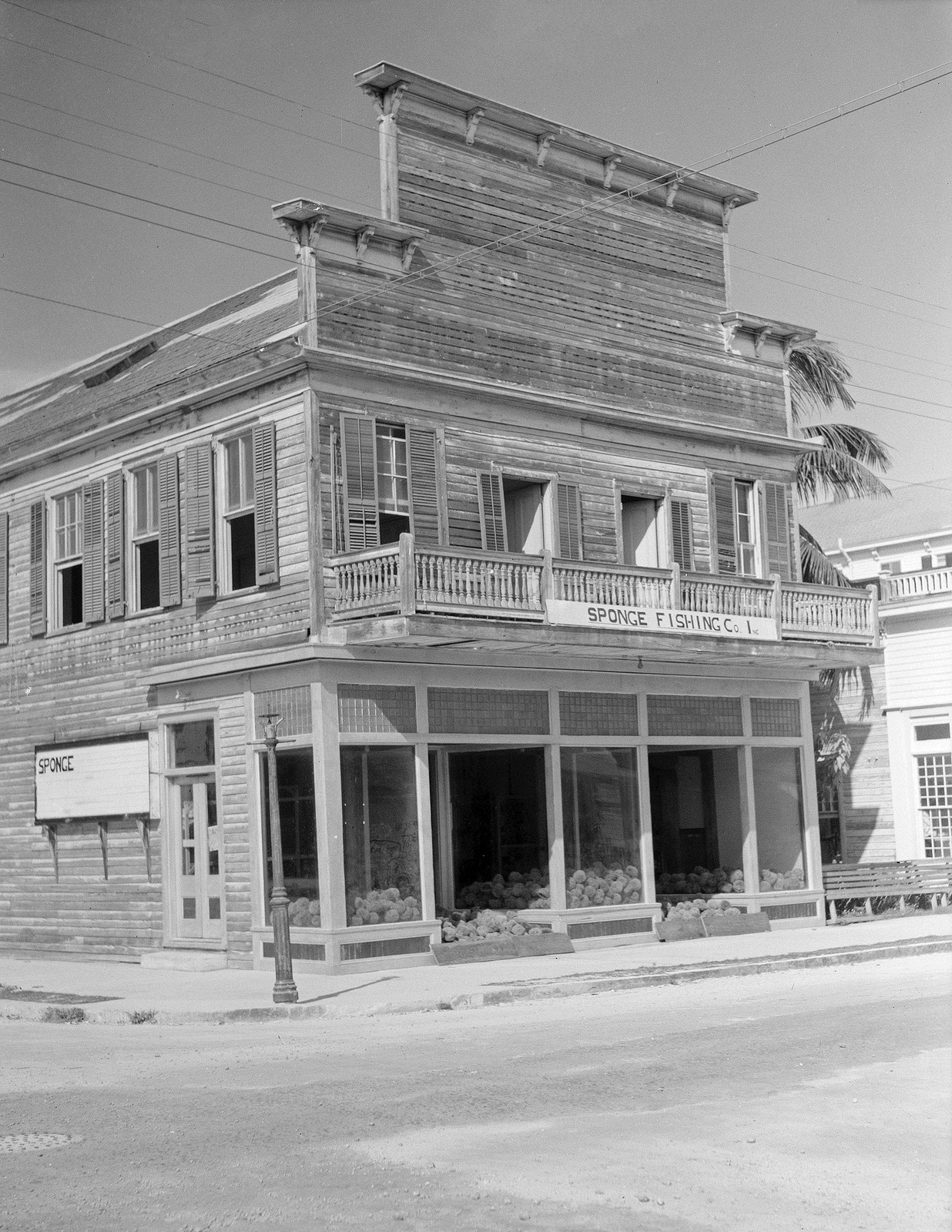 1938 Sponge Warehouse, Key West, Florida Vintage Old Photo 8.5" x 11" Reprint