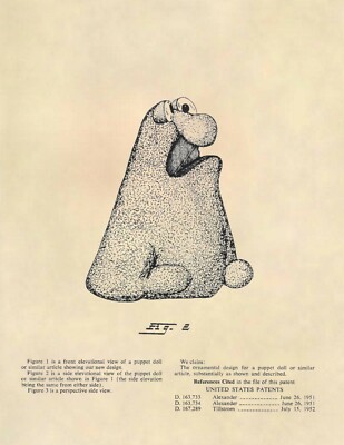Wontkins Jim Henson US Patent Art Print - 1959 Vintage Jim Henson Muppet 682