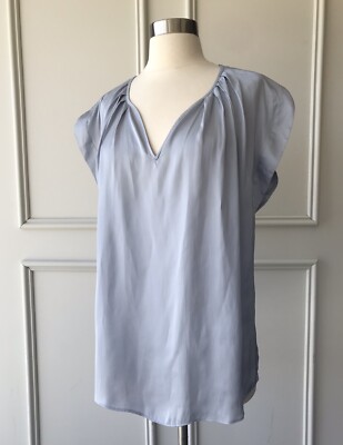 | COUNTRY ROAD | soft fluid split sleeve top smoke blue | $139 | SIZE: 12,16 |