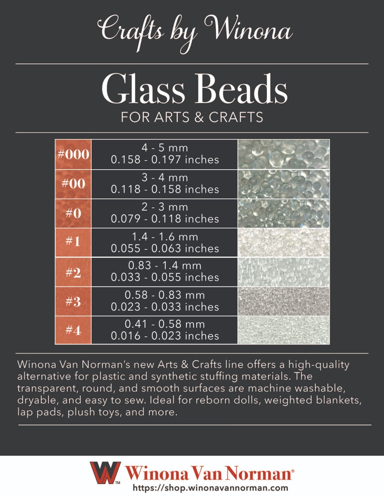 Glass Bead #2 - Weighting and Filler - Reborn Dolls - 14-20 Mesh - .83mm-1.4mm