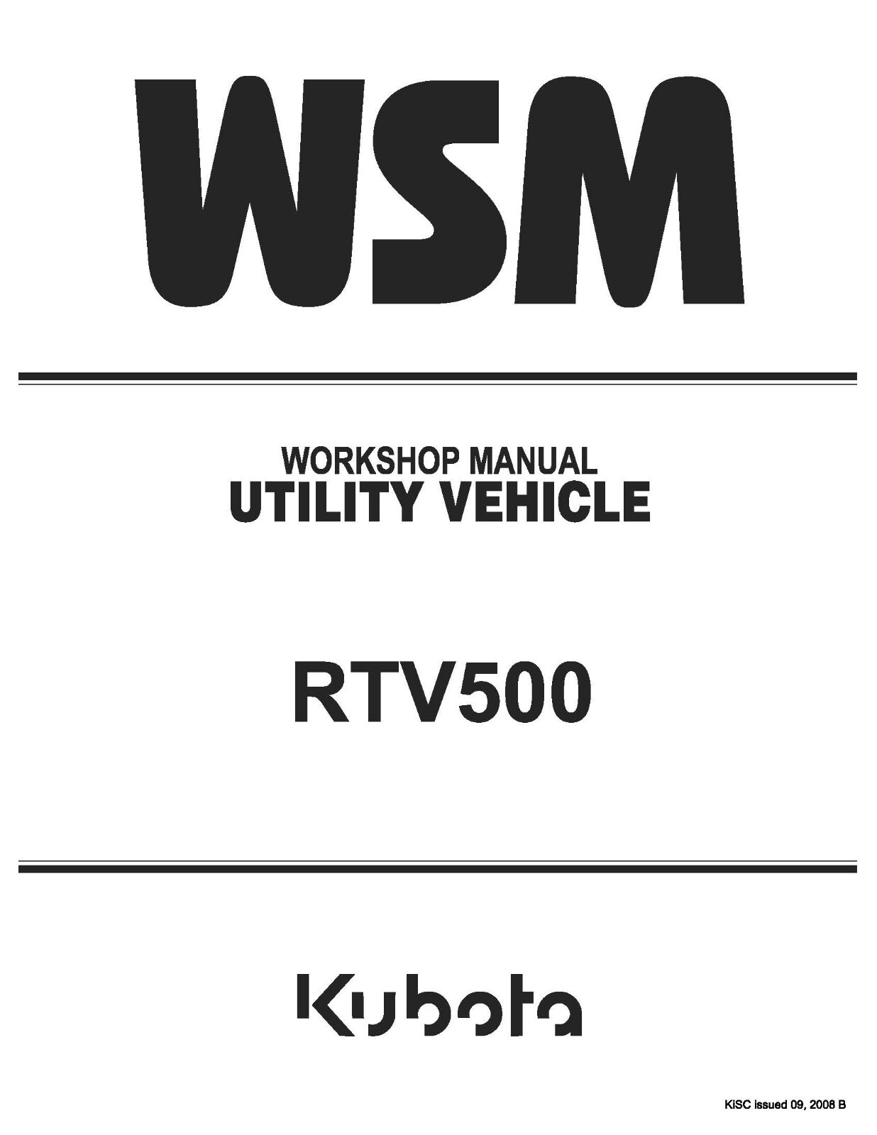 Kubota WSM ワークショップマニュアル Kubota WSM ワークショップマニュアル ディーゼルエンジン WSM