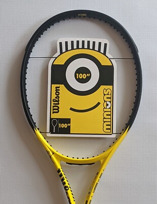 New Wilson Clash 100 V2 Minions Special Edition RARE Tennis Racket 4 3/8 unstrun