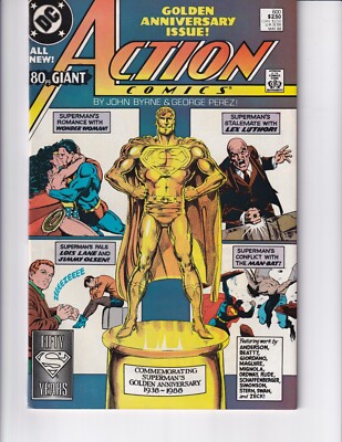 ACTION COMICS #600 - signed by 7 incl George Perez, Jerry Ordway, Mike Mignola