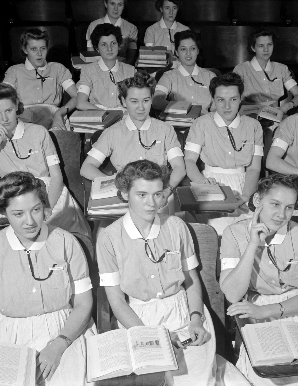 1942 Nurses in Training Vintage Old Photo 8.5" x 11" Reprint