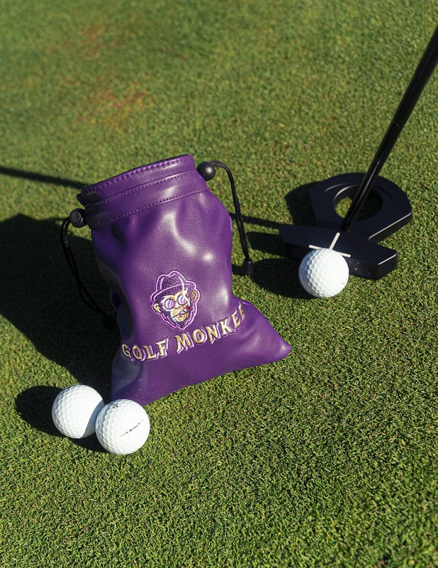 NEW  Golf Monkee Leather  Valuables Pouch Bag., With