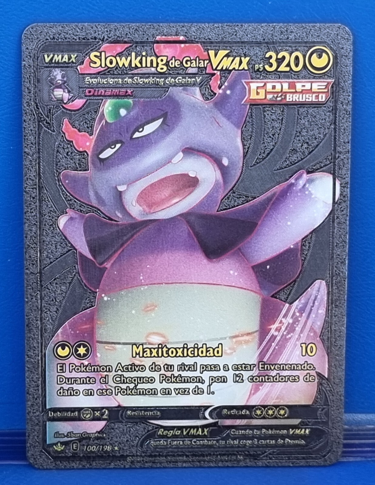 Pokemon Card Spanish Slowking Galar Vmax 100/198 PS320 Color Pokemon Card Spanish Slowking Galar Vmax 100/198 PS320 Color